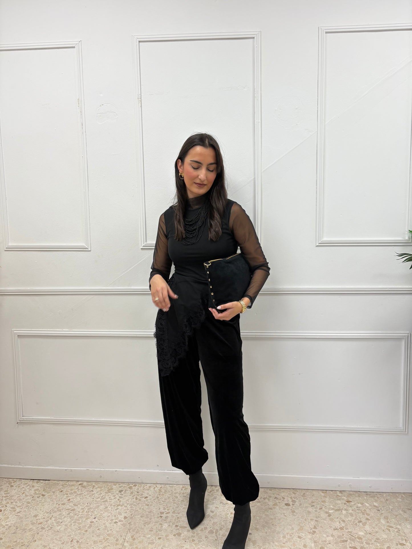 PANTALÓN TERCIOPELO NEGRO