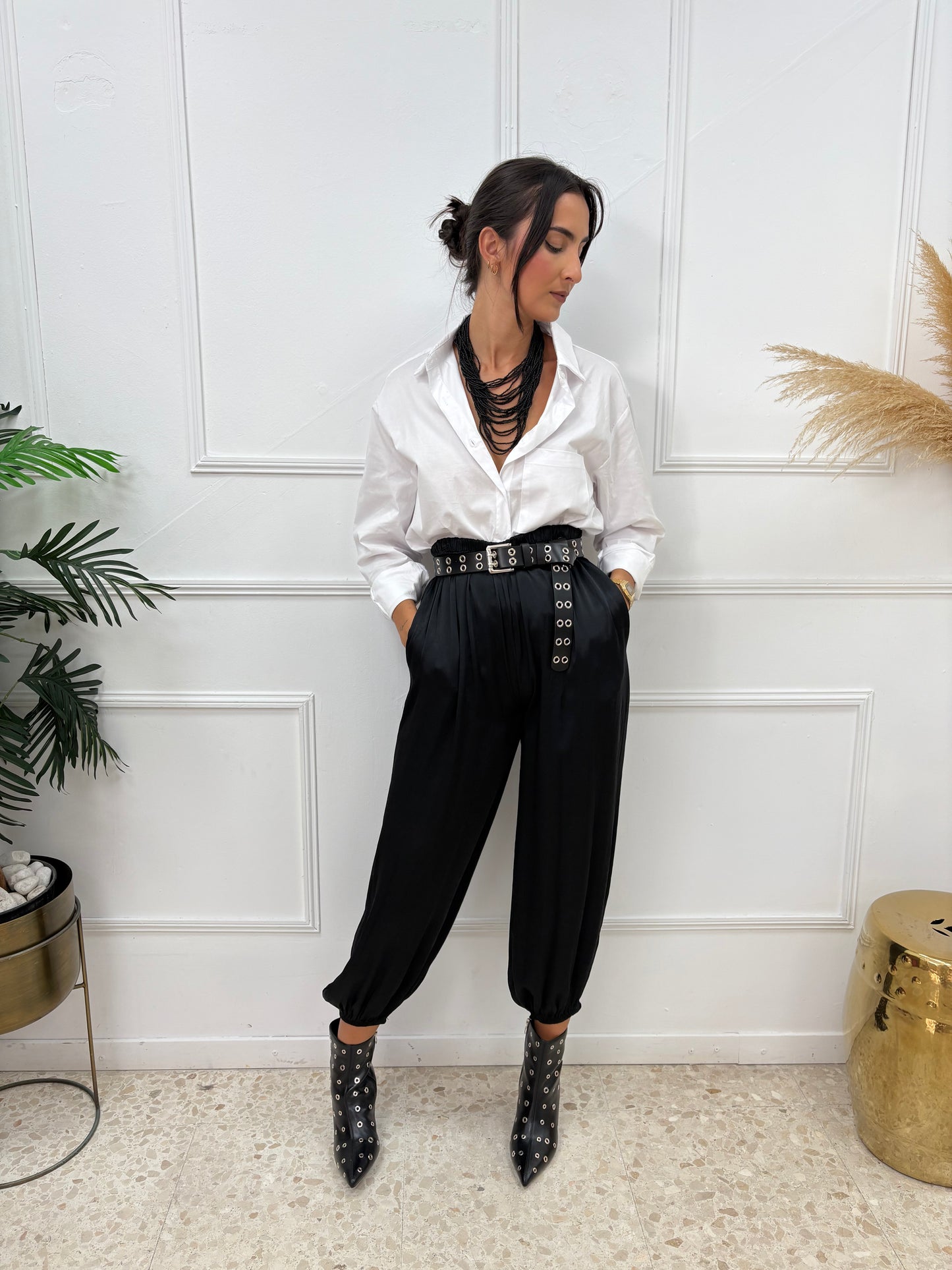PANTALÓN BOMBACHO NEGRO
