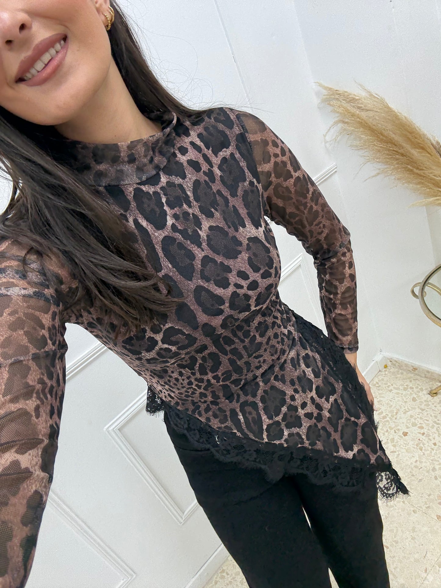 TOP ASIMÉTRICO ANIMAL PRINT