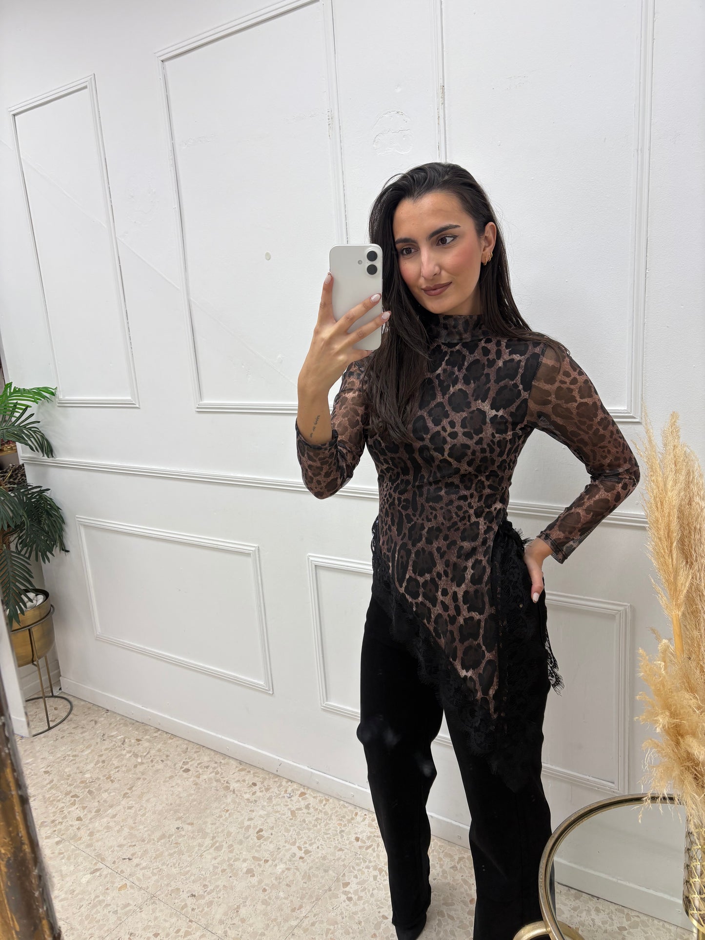 TOP ASIMÉTRICO ANIMAL PRINT