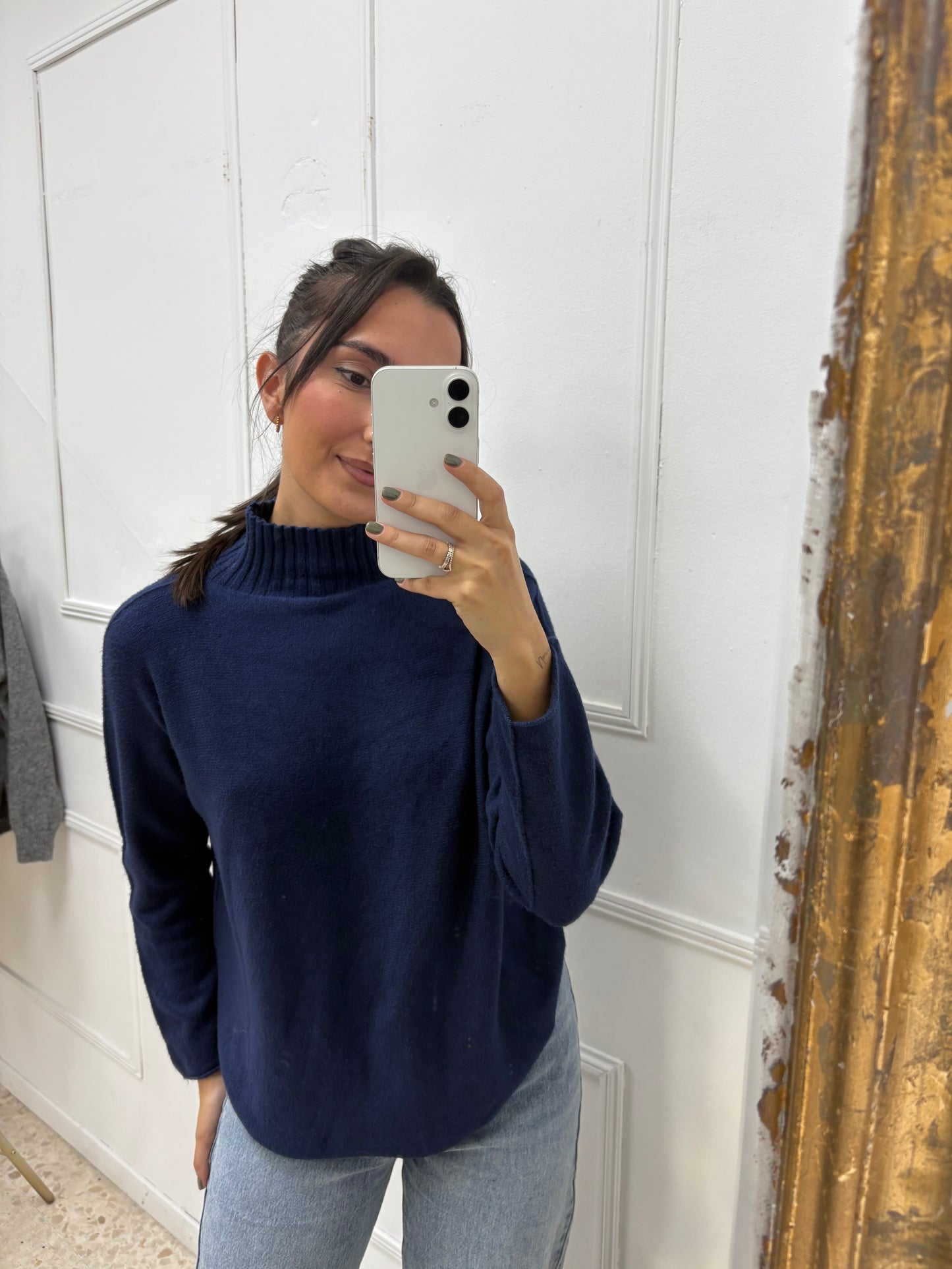 JERSEY BÁSICO CUELLO AZUL