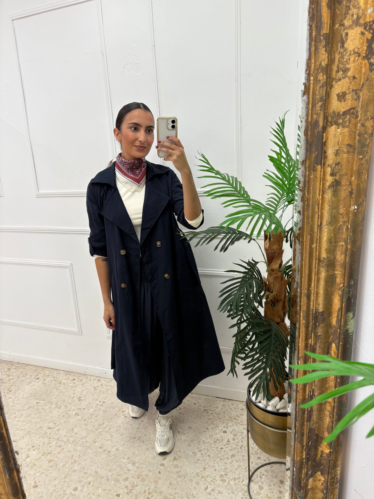 GABARDINA AZUL MARINA