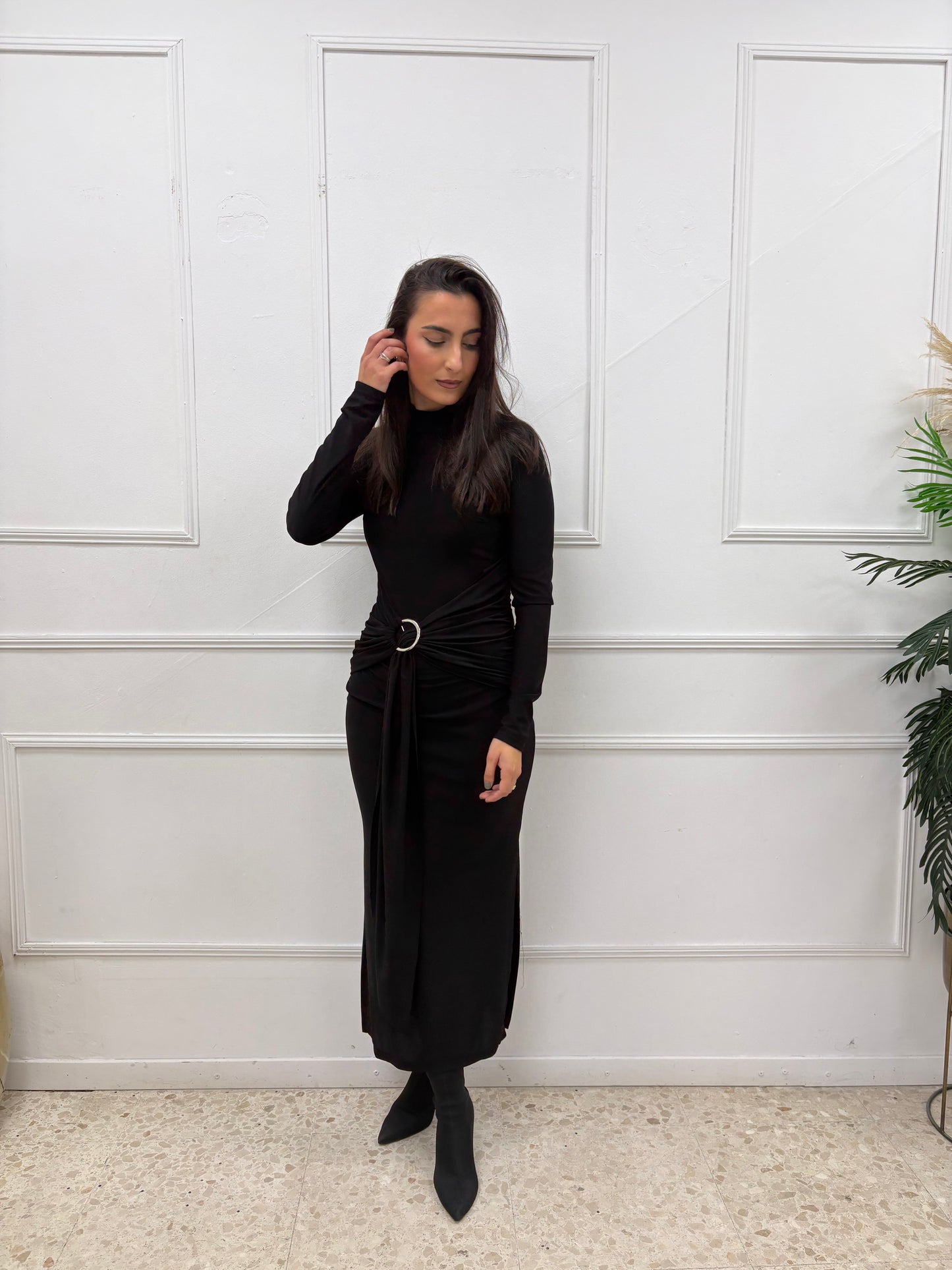 VESTIDO HEBILLA NEGRO