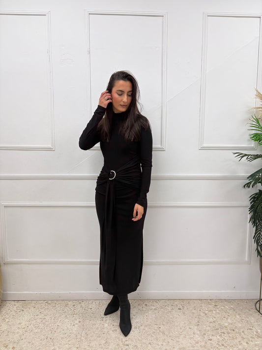 VESTIDO HEBILLA NEGRO