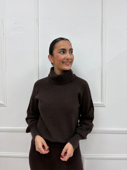 JERSEY CUELLO MAXI CHOCO