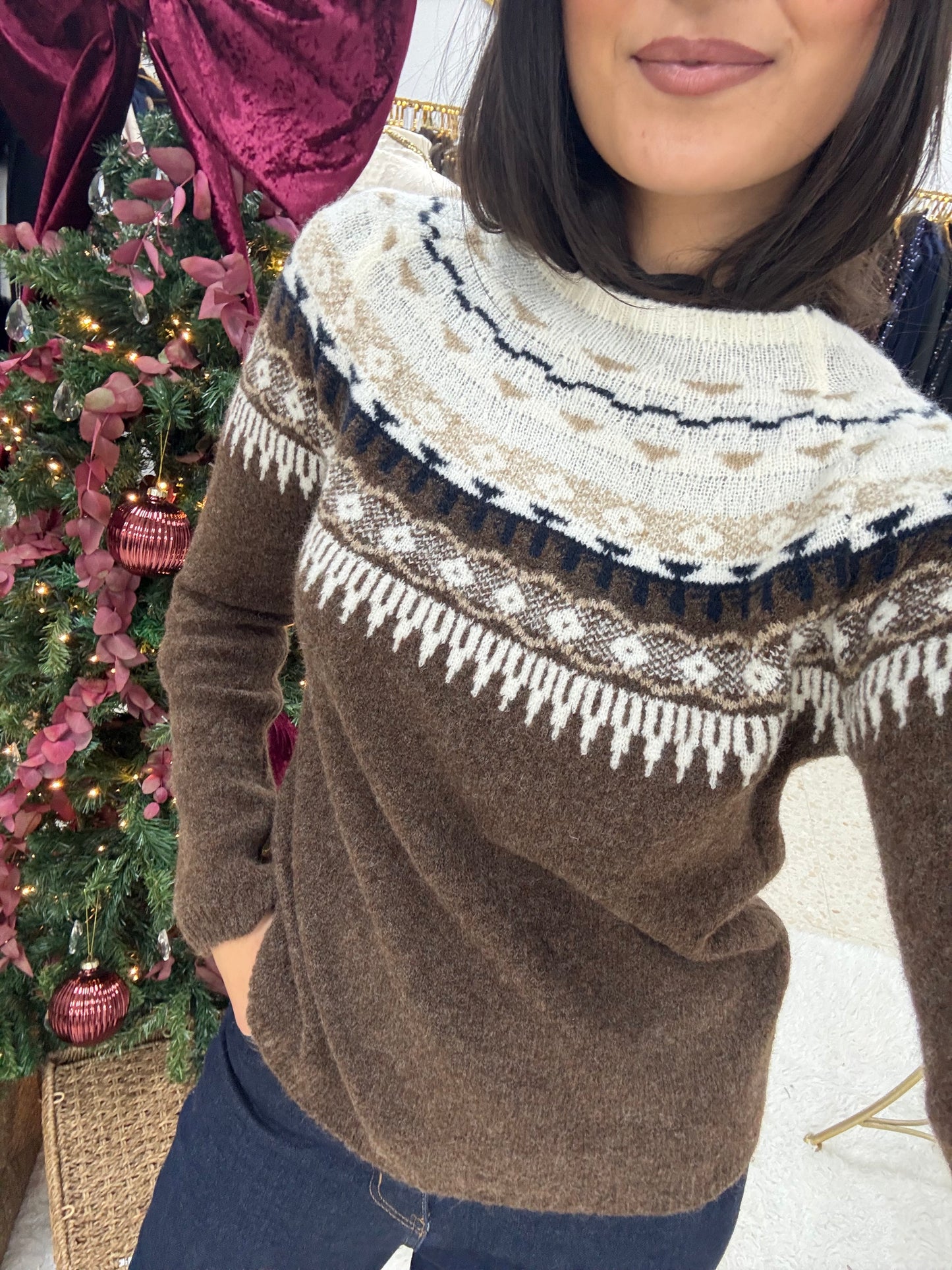 JERSEY CHRISTMAS MARRÓN