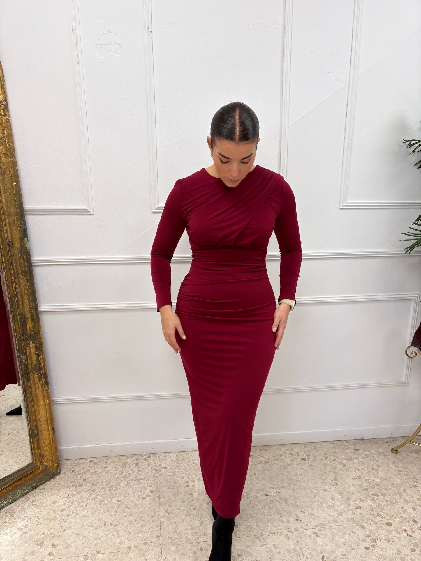 VESTIDO LOZANÍA BURDEOS