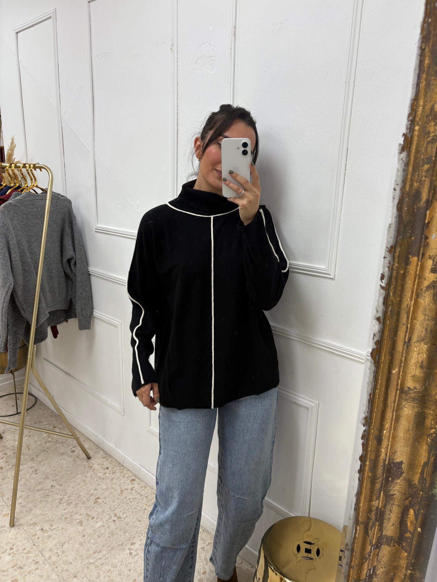 JERSEY BICOLOR NEGRO