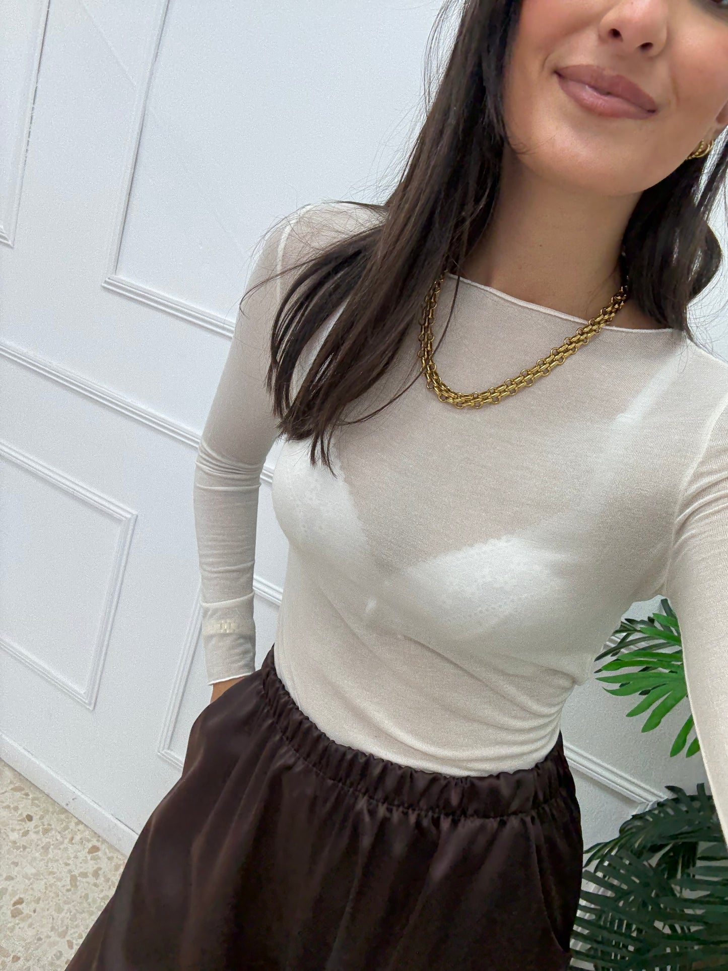 CAMISETA CACHIMIER SEMITRANSPARENTE